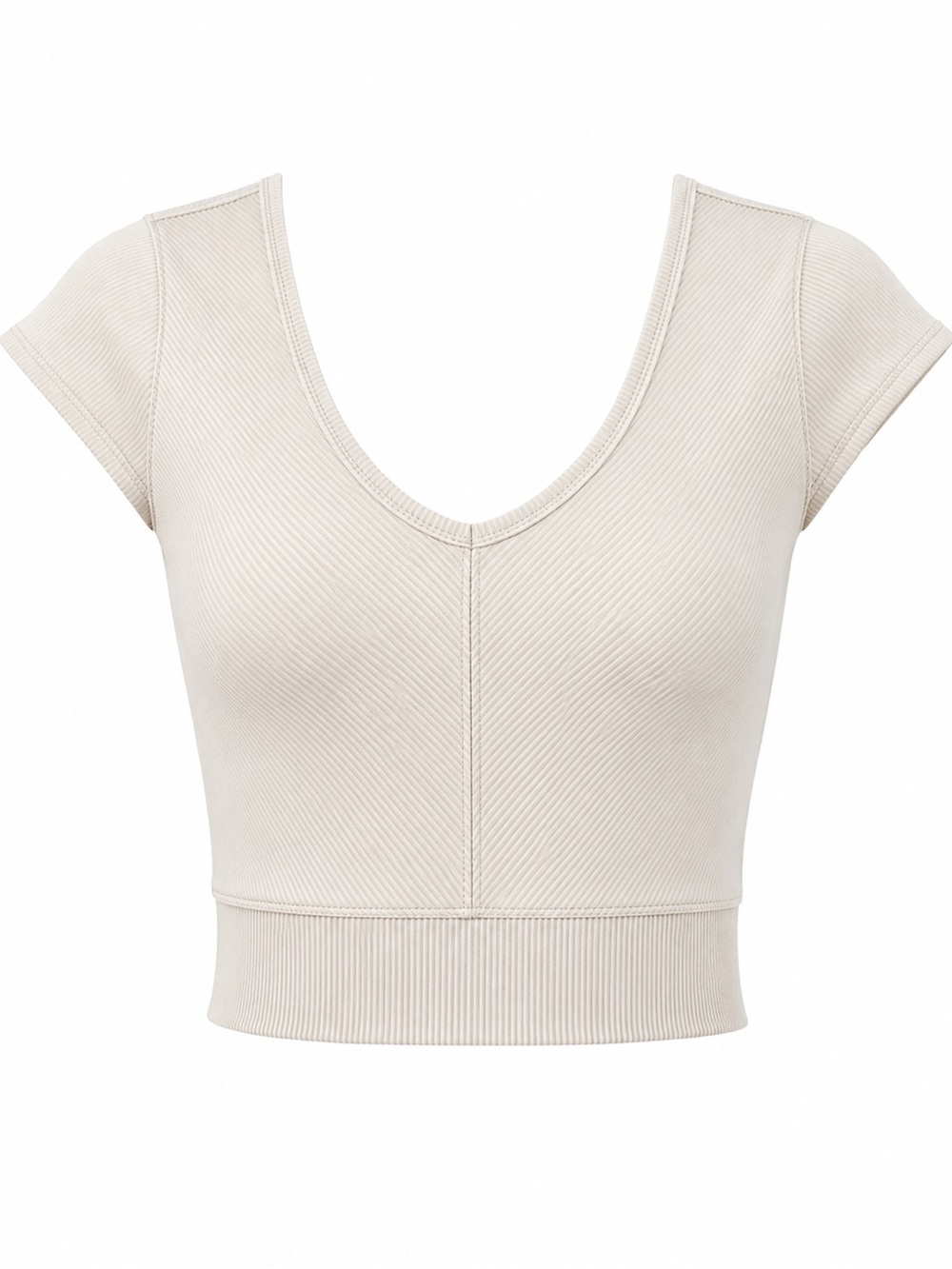 Lululemon / Ready to Rise Short Sleeve / Light Ivory / Size 8